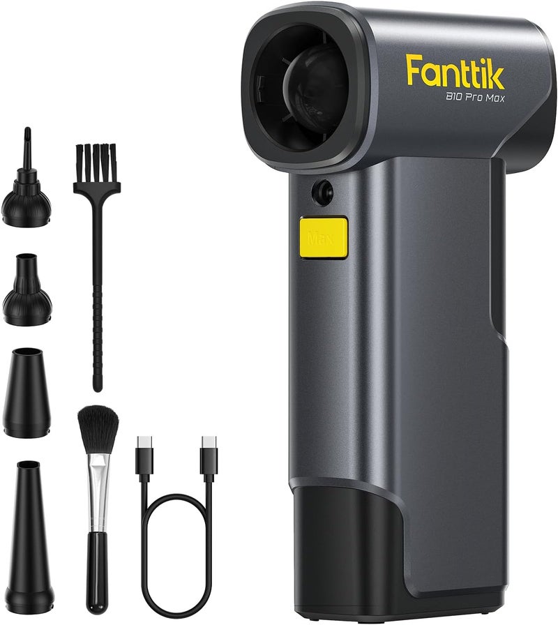 Fanttik B10 Pro Max Electric Air Duster, 130000RPM Brushless Motor, Compressed Air Duster, 6 Gears Adjustable, One-tap Booster, 28.8Wh Rechargeable Battery, Electric Duster for PC, Car, House, Outdoor - Image 1
